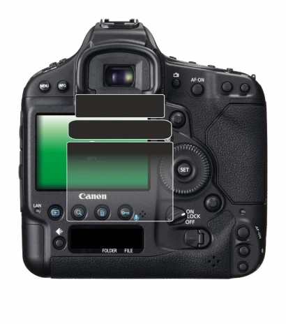 Imagen del dispositivo Canon EOS 1D X con una amplia variedad de protectores de pantalla.