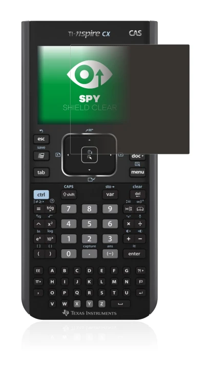 Imagen del dispositivo Texas Instruments Nspire CX CAS con una amplia variedad de protectores de pantalla.