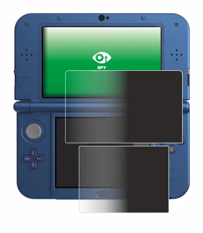 Imagen del dispositivo Nintendo New 3DS XL con una amplia variedad de protectores de pantalla.