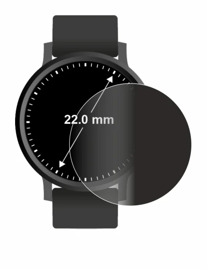 Imagen del dispositivo Circular Displays (ø: 22 mm) con una amplia variedad de protectores de pantalla.