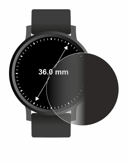 Imagen del dispositivo Circular Displays (ø: 36 mm) con una amplia variedad de protectores de pantalla.