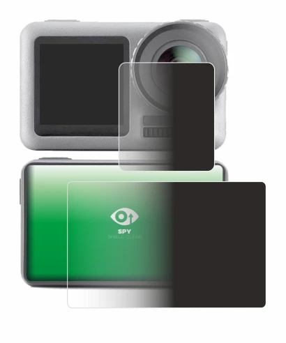 Imagen del dispositivo DJI Osmo Action con una amplia variedad de protectores de pantalla.