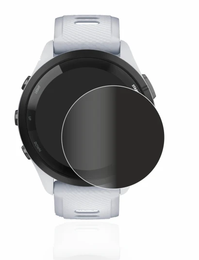 Imagen del dispositivo Garmin Forerunner 265 (46 mm) con una amplia variedad de protectores de pantalla.