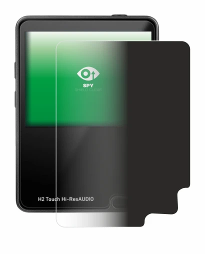 Imagen del dispositivo HifiWalker H2 touch con una amplia variedad de protectores de pantalla.
