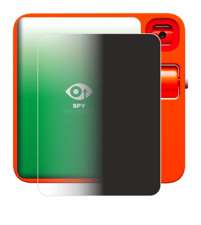 Imagen del dispositivo rabbit r1 con una amplia variedad de protectores de pantalla.