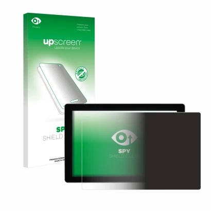 Parte frontal de un envase de producto con el logotipo de la marca upscreen. Al lado se muestra el dispositivo SmallHD Indie 7