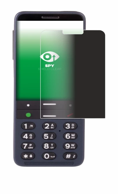 Imagen del dispositivo BlindShell Classic 3 con una amplia variedad de protectores de pantalla.