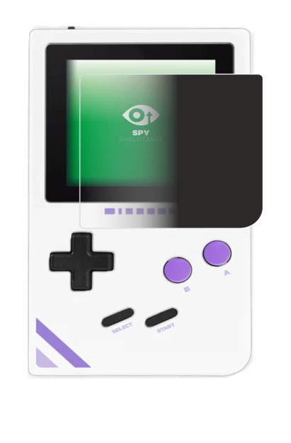 Imagen del dispositivo Modretro Chromatic con una amplia variedad de protectores de pantalla.