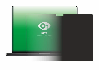 Imagen del dispositivo Apple MacBook Pro 16" M4 2024 con una amplia variedad de protectores de pantalla.