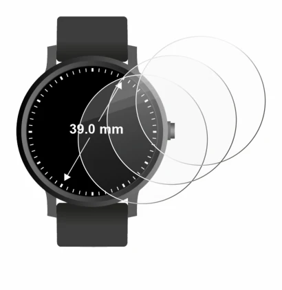 Imagen del dispositivo Relojes (Circular, ø: 39 mm) con una amplia variedad de protectores de pantalla.