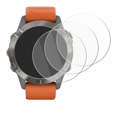 Imagen del dispositivo Garmin Fenix 6 Pro con una amplia variedad de protectores de pantalla.