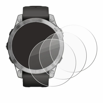 Imagen del dispositivo Garmin Fenix 7 (47 mm) con una amplia variedad de protectores de pantalla.