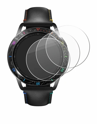 Imagen del dispositivo Xiaomi Watch S3 con una amplia variedad de protectores de pantalla.