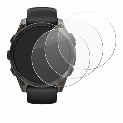 Imagen del dispositivo Garmin Fenix 8 AMOLED (47 mm) con una amplia variedad de protectores de pantalla.