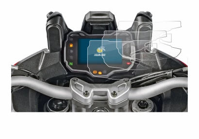 Imagen del dispositivo Ducati Multistrada 1200 2015+ Pantalla del velocímetro con una amplia variedad de protectores de pantal