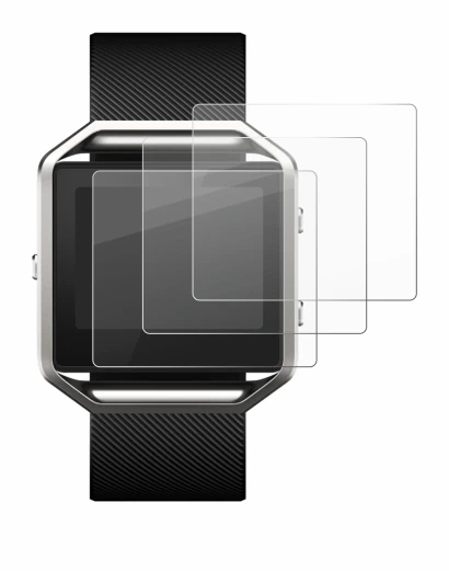 Imagen del dispositivo Fitbit Blaze con una amplia variedad de protectores de pantalla.