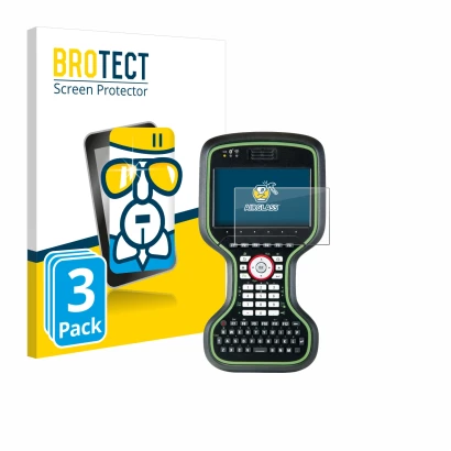 Parte frontal de un envase de producto con el logotipo de la marca BROTECT. Al lado se muestra el dispositivo Leica CS20 3.75G