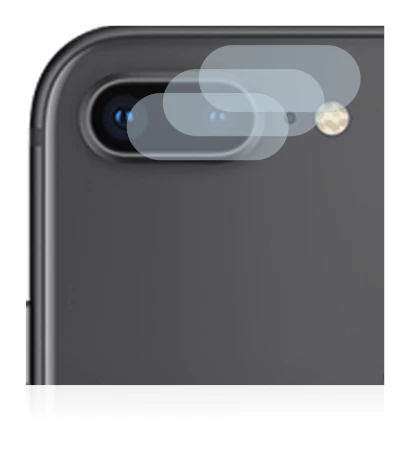 Imagen del dispositivo Apple iPhone 8 Plus (SÓLO Cámara) con una amplia variedad de protectores de pantalla.