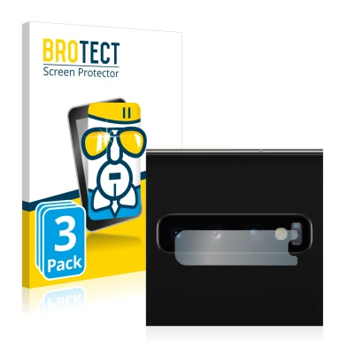 Parte frontal de un envase de producto con el logotipo de la marca BROTECT. Al lado se muestra el dispositivo Samsung Galaxy S