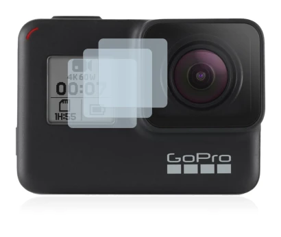 Imagen del dispositivo GoPro Hero 7 Black (Pantalla delantera) con una amplia variedad de protectores de pantalla.