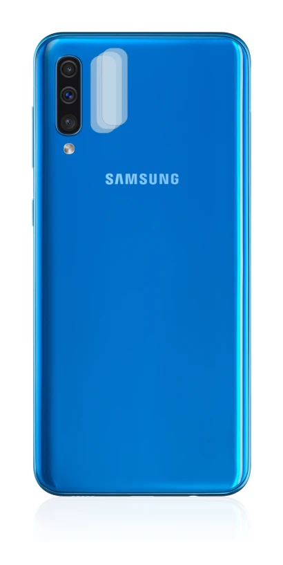 Imagen del dispositivo Samsung Galaxy A50 (SÓLO Cámara) con una amplia variedad de protectores de pantalla.