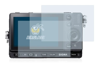 Imagen del dispositivo Sigma FP con una amplia variedad de protectores de pantalla.