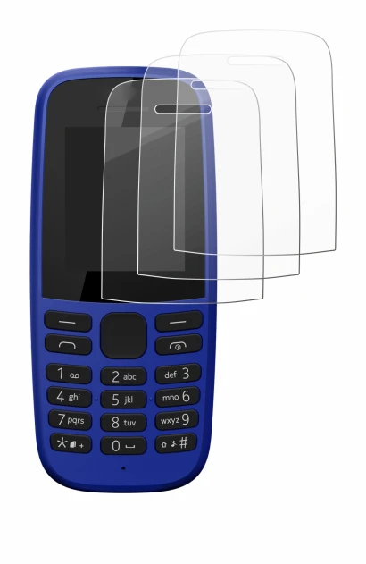Imagen del dispositivo Nokia 105 DS 2019 con una amplia variedad de protectores de pantalla.