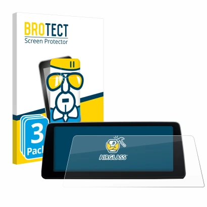 Parte frontal de un envase de producto con el logotipo de la marca BROTECT. Al lado se muestra el dispositivo BMW 7 G11 2016-2