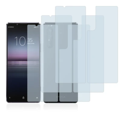 Imagen del dispositivo Sony Xperia 1 II (Frontal+Trasero) con una amplia variedad de protectores de pantalla.