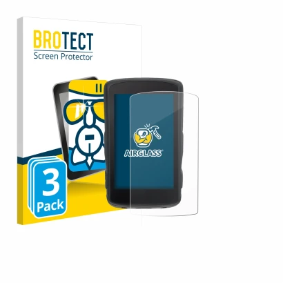 Parte frontal de un envase de producto con el logotipo de la marca BROTECT. Al lado se muestra el dispositivo Hammerhead Karoo