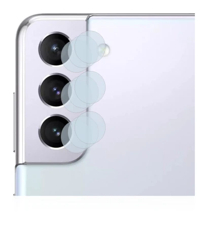 Imagen del dispositivo Samsung Galaxy S21 (SÓLO Cámara) con una amplia variedad de protectores de pantalla.