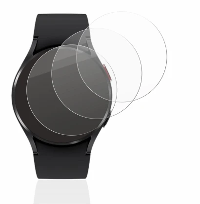 Imagen del dispositivo Samsung Galaxy Watch 4 (40mm) con una amplia variedad de protectores de pantalla.
