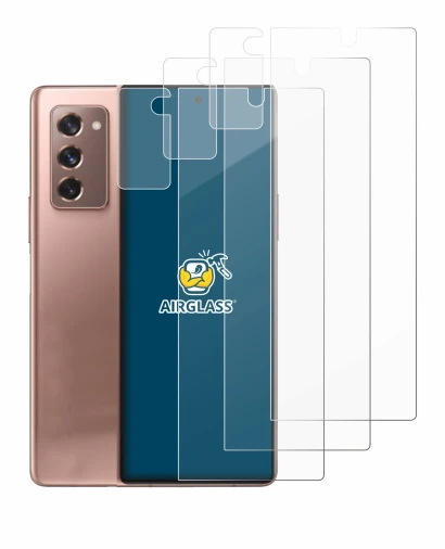 Imagen del dispositivo Samsung Galaxy Z Fold 2 5G (Frontal+Cámara) con una amplia variedad de protectores de pantalla.