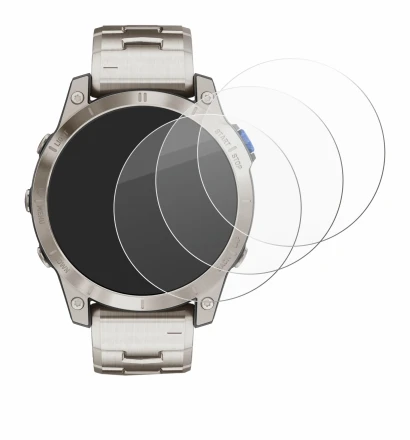 Imagen del dispositivo Garmin D2 Mach 1 con una amplia variedad de protectores de pantalla.