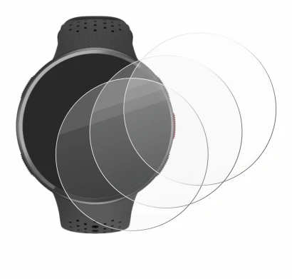 Imagen del dispositivo Polar Pacer Pro con una amplia variedad de protectores de pantalla.