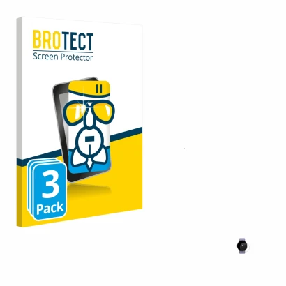 Parte frontal de un envase de producto con el logotipo de la marca BROTECT. Al lado se muestra el dispositivo Samsung Galaxy W