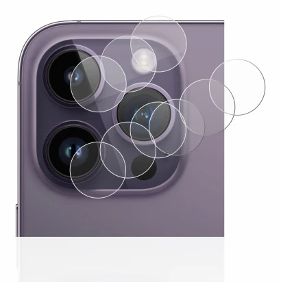 Imagen del dispositivo Apple iPhone 14 Pro (SÓLO Cámara) con una amplia variedad de protectores de pantalla.