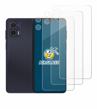Imagen del dispositivo Motorola Moto G73 5G (Frontal+Cámara) con una amplia variedad de protectores de pantalla.