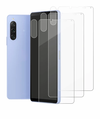 Imagen del dispositivo Sony Xperia 10 V (Frontal+Cámara) con una amplia variedad de protectores de pantalla.