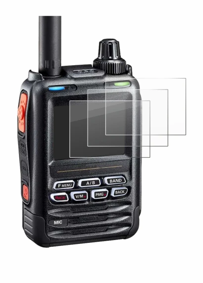 Imagen del dispositivo Yaesu FT-5DE/DR con una amplia variedad de protectores de pantalla.