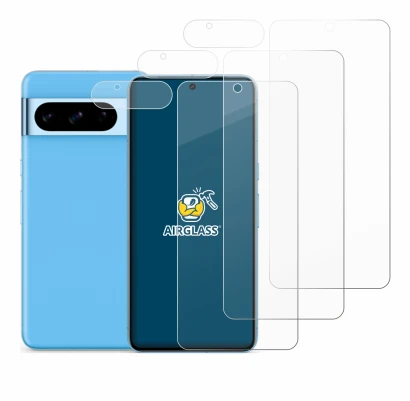 Imagen del dispositivo Google Pixel 8 Pro (Frontal+Cámara) con una amplia variedad de protectores de pantalla.