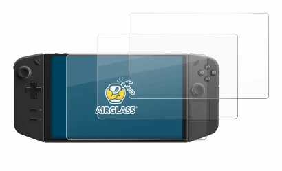 Imagen del dispositivo Lenovo Legion Go con una amplia variedad de protectores de pantalla.