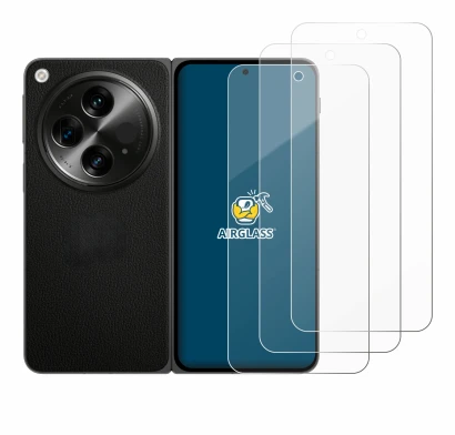 Imagen del dispositivo OnePlus Open con una amplia variedad de protectores de pantalla.