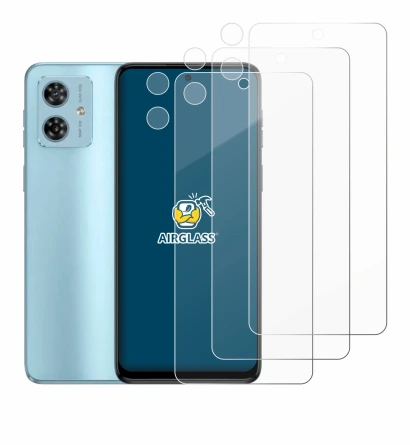 Imagen del dispositivo Motorola Moto G54 (Frontal+Cámara) con una amplia variedad de protectores de pantalla.