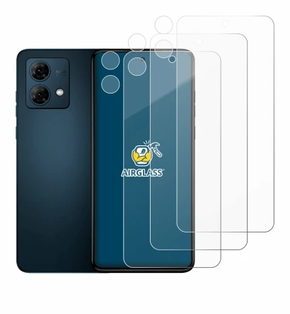 Imagen del dispositivo Motorola Moto G84 (Frontal+Cámara) con una amplia variedad de protectores de pantalla.