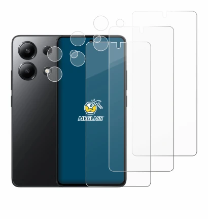 Imagen del dispositivo Xiaomi Redmi Note 13 5G (Frontal+Cámara) con una amplia variedad de protectores de pantalla.