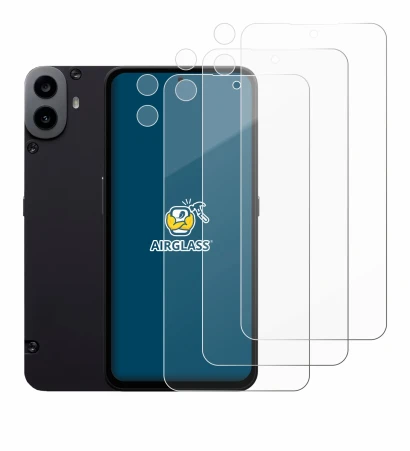 Imagen del dispositivo Nothing CMF Phone 1 (Frontal+Cámara) con una amplia variedad de protectores de pantalla.