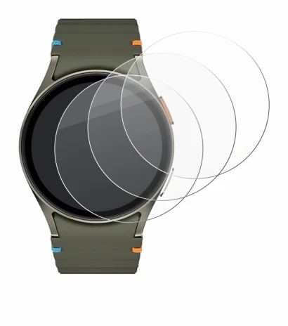 Imagen del dispositivo Samsung Galaxy Watch 7 (40 mm) con una amplia variedad de protectores de pantalla.