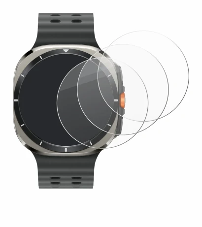 Imagen del dispositivo Samsung Galaxy Watch Ultra (47 mm) con una amplia variedad de protectores de pantalla.