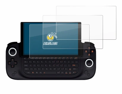 Imagen del dispositivo Ayaneo Slide con una amplia variedad de protectores de pantalla.